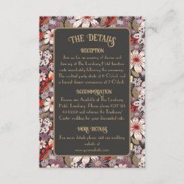 Fantasy Flowers - wedding enclosure card vertical Informatiekaartje
