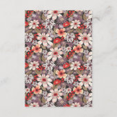 Fantasy Flowers - wedding enclosure card vertical Informatiekaartje (Achterkant)