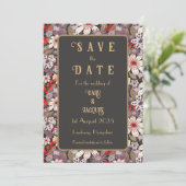 Fantasy Flowers - wedding save the date card (Staand voorkant)