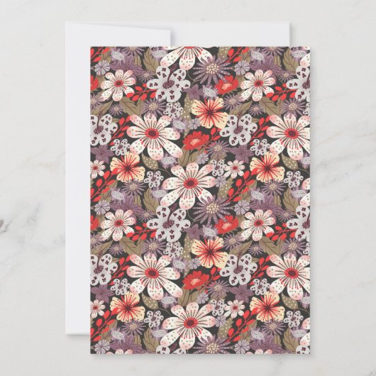 Fantasy Flowers - wedding save the date card (Achterkant)