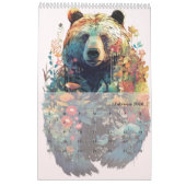 Fantasy Flowery Wild Animals waterverf Nieuwjaar Kalender (Feb 2026)