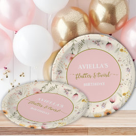 Fantasy Flutter en Twirl Wildflower Papieren Bordje