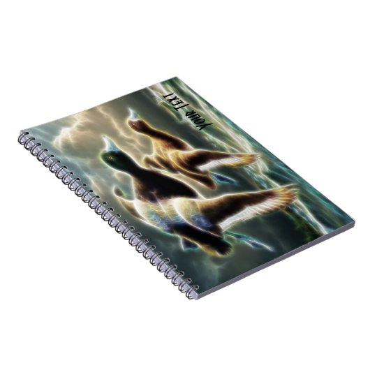 Fantasy Flying Mallard Ducks Notitieboek (Rechterzijde)