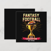 Fantasy Football 2025 Funny Champ Football Design  Kaart (Voorkant / Achterkant)