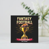 Fantasy Football 2025 Funny Champ Football Design  Kaart (Staand voorkant)