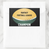 Fantasy Football Champ (aanpasbaar) Rechthoekige Sticker (Tas)
