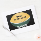 Fantasy Football Champ (aanpasbaar) Rechthoekige Sticker (Envelop)