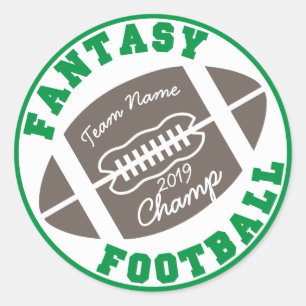 Fantasy Football Champ Ronde Sticker