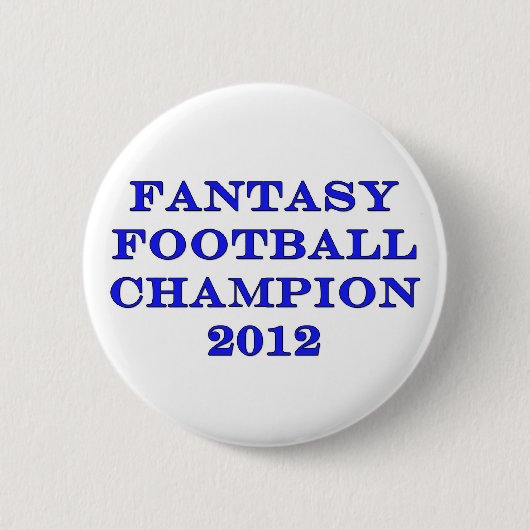 Fantasy Football Champion 2012 Ronde Button 5,7 Cm (Voorkant)