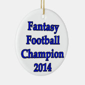 Fantasy Football Champion 2014 Keramisch Ornament (Rechts)