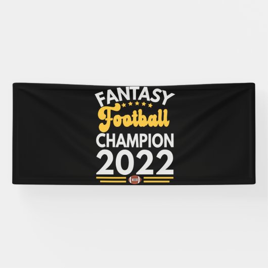 Fantasy Football Champion 2022 Gift Spandoek (Horizontaal)
