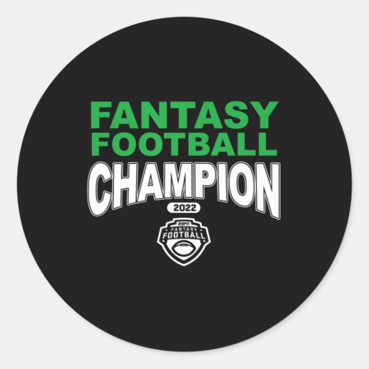 Fantasy Football Champion 22 Ronde Sticker (Voorkant)