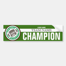 Fantasy Football Champion Banner Bumpersticker