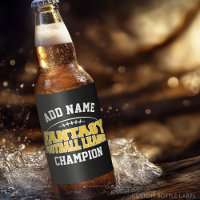 Fantasy Football Champion - Black and Yellow Gold