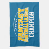 Fantasy Football Champion - Blue and Yellow Gold Theedoek (Verticaal)