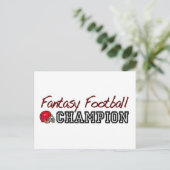 Fantasy Football Champion Briefkaart (Staand voorkant)