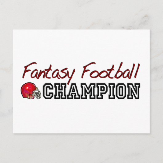Fantasy Football Champion Briefkaart (Voorkant)
