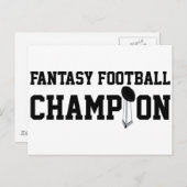 Fantasy Football Champion Briefkaart (Voorkant / Achterkant)