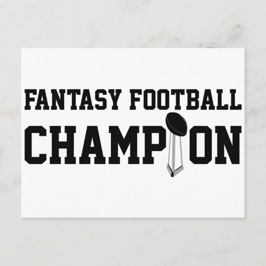Fantasy Football Champion Briefkaart (Voorkant)
