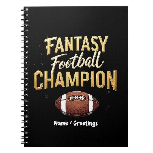 Fantasy Football Champion domineert als een prof Notitieboek (Voorkant)
