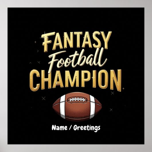 Fantasy Football Champion domineert als een prof Poster (Voorkant)
