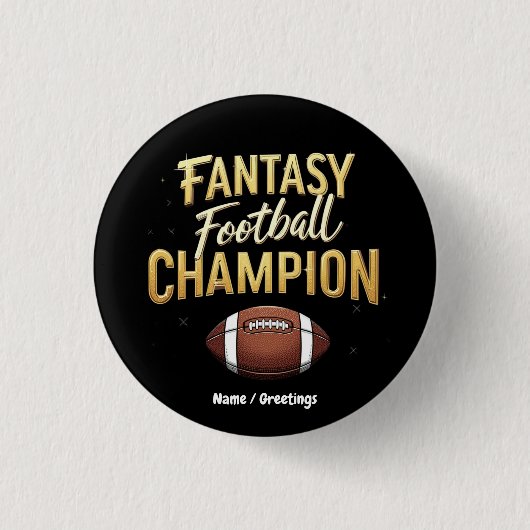 Fantasy Football Champion domineert als een prof Ronde Button 3,2 Cm (Voorkant)