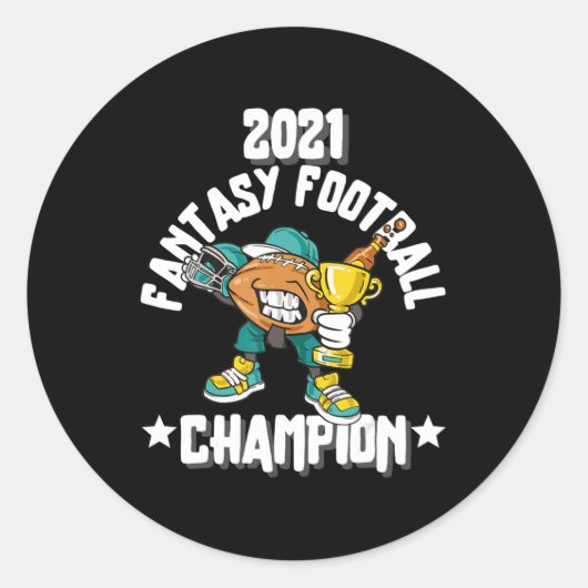 FANTASY FOOTBALL CHAMPION FANTASY LEAGU RONDE STICKER (Voorkant)