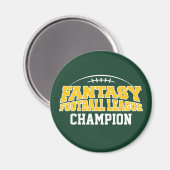Fantasy Football Champion - Groen en Geel Goud Magneet (Voorkant / Achterkant)