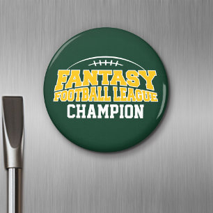 Fantasy Football Champion - Groen en Geel Goud Magneet