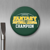 Fantasy Football Champion - Groen en Geel Goud Magneet