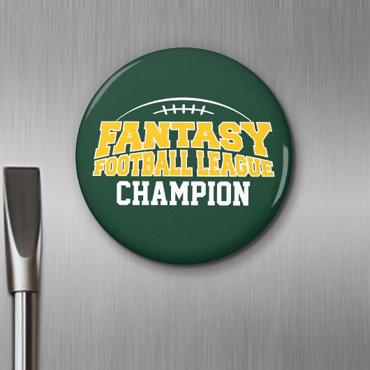 Fantasy Football Champion - Groen en Geel Goud Magneet