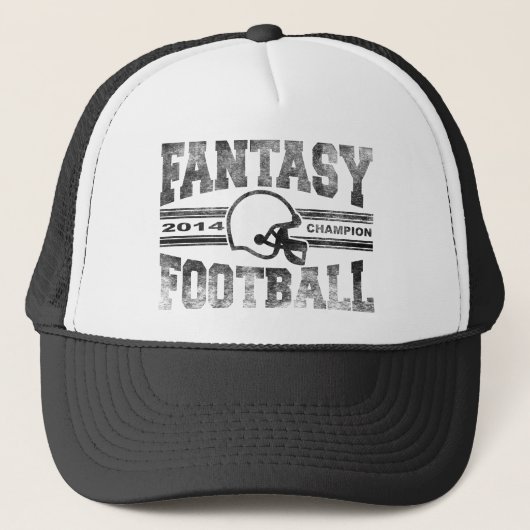 Fantasy Football Champion Helmet Champ Washed 2014 Trucker Pet (Voorkant)