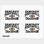 Fantasy Football Champion Rechthoekige Sticker (Vel)