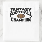 Fantasy Football Champion Rechthoekige Sticker (Tas)