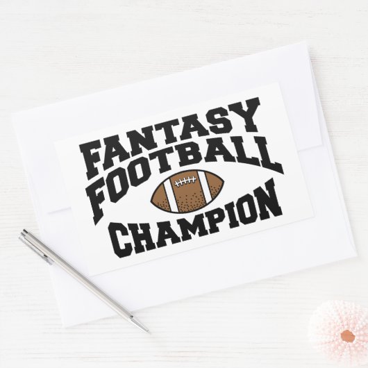 Fantasy Football Champion Rechthoekige Sticker (Envelop)