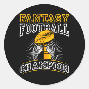 Fantasy Football Champion Ronde Sticker