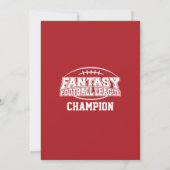 Fantasy Football Champion - Rood en wit Kaart (Achterkant)