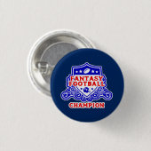 Fantasy Football Champion Shield Ronde Button 3,2 Cm (Voorkant /achterkant)