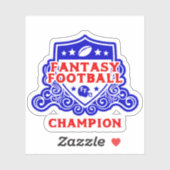 Fantasy Football Champion Shield Sticker (Vel)