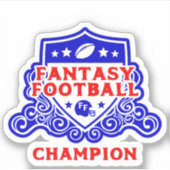 Fantasy Football Champion Shield Sticker (Voorkant)