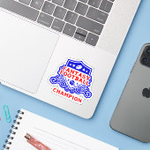 Fantasy Football Champion Shield Sticker (Laptop met iPhone)