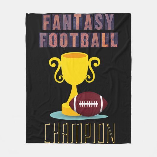 Fantasy Football Champion Trophy Winner Fleece Deken (Voorkant)