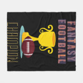 Fantasy Football Champion Trophy Winner Fleece Deken (Voorkant (Horizontaal))