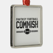 Fantasy Football Commish Metalen Ornament (Rechts)