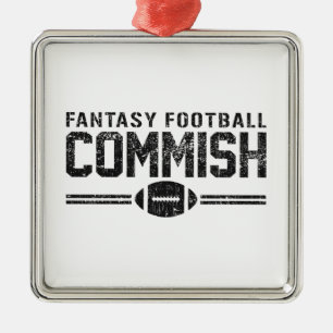 Fantasy Football Commish Metalen Ornament