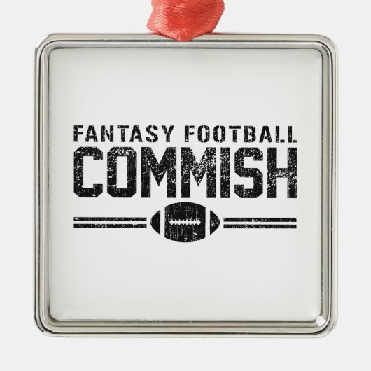 Fantasy Football Commish Metalen Ornament (Voorkant)