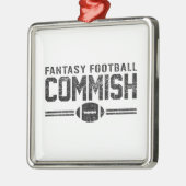 Fantasy Football Commish Metalen Ornament (Links)