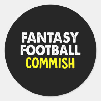 Fantasy Football Commissielid Funny Draft Party Ronde Sticker