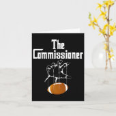 Fantasy Football Commissioner Draft Party Commerce Kaart (Gele Bloem)