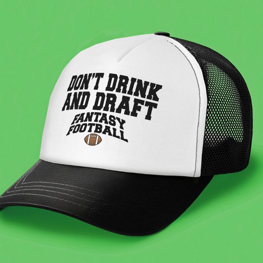 Fantasy Football Dont Drink en Draft Trucker Pet